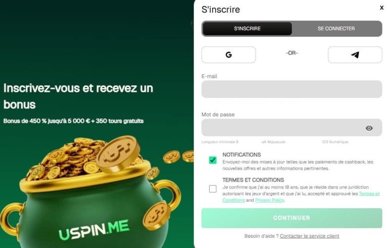 Uspin Casino inscription