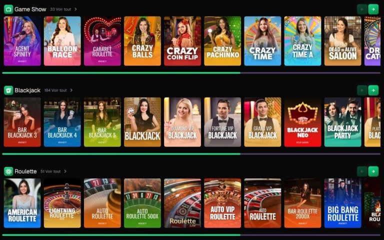 Uspin Casino jeux live